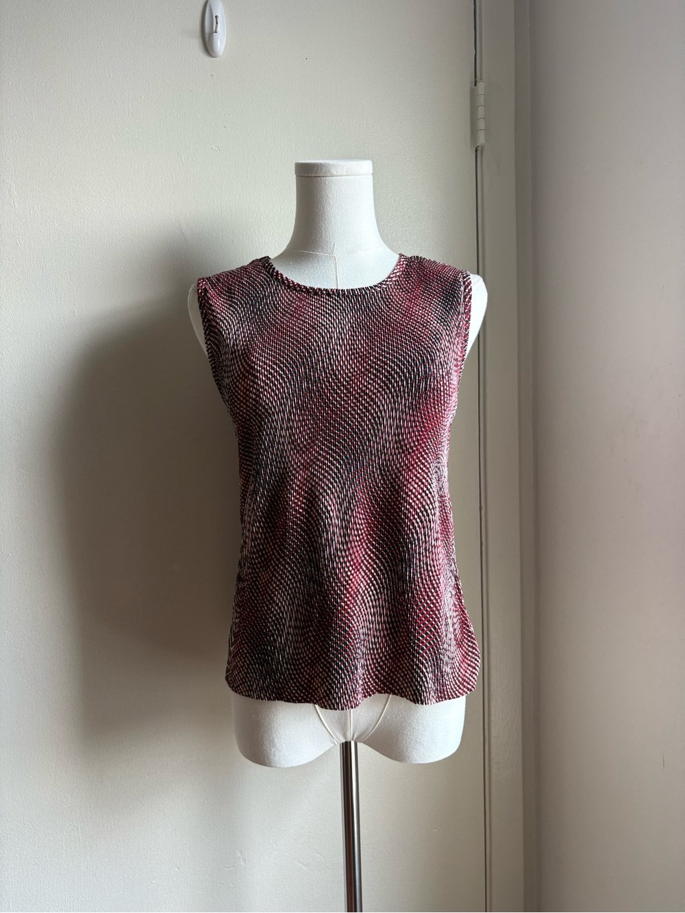 plisse ribbed wavy psychedelic stretchy tank